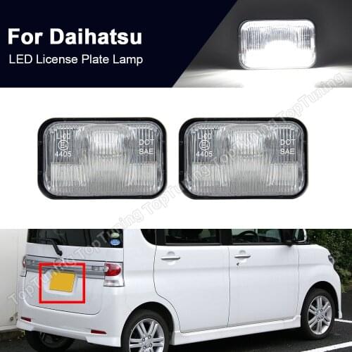 2PCS LED License Number Plate Light Lamp For Daihatsu Wake LA700S Boon M700S Cast LA250S Chiffon LA610F Move Pixis Stella Tanto
