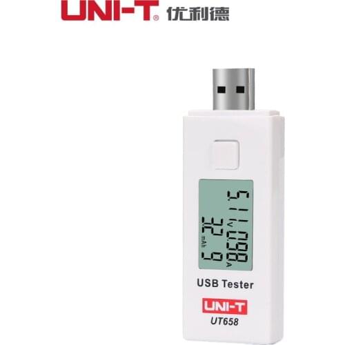 UNI-T UT658 UT658B USB Tester Voltmeter Ammeter Digital LCD Voltage Monitor Current Meter Capacity Tester 9V 3A With Backlight