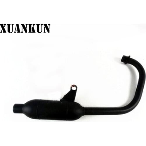 XUANKUN Motorcycle Parts CG125 Short Modified Exhaust Matte Black Plating Color