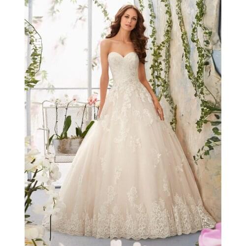 Vestido De Novia 2018 lace appliques Country Western Vintage Princess Gown Brides robe de mariee mother of the bride dresses