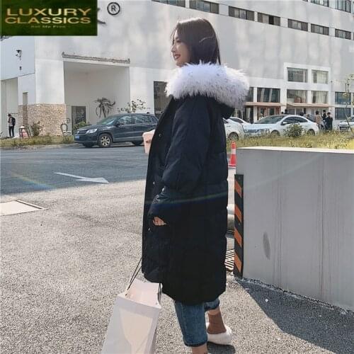 Winter Down Jacket Womens Woman Duck Down Coat Female Jackets for Women Clothing 2021 Long Big Fur Hooded Down Parkas 2021888