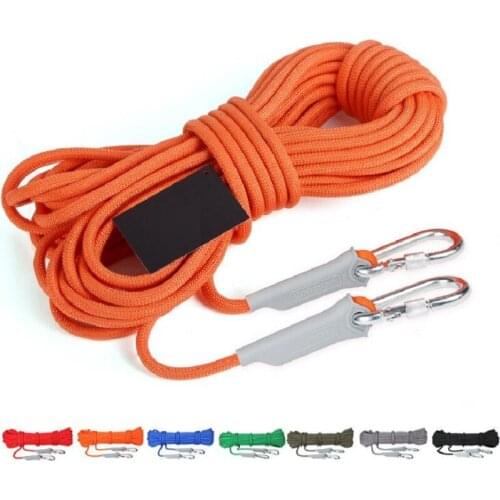 10M Professional Rock climbing rope Outdoor Hiking Accessories Rope 9.5mm Diameter 2600lbs High Strength Cord Safety Rope