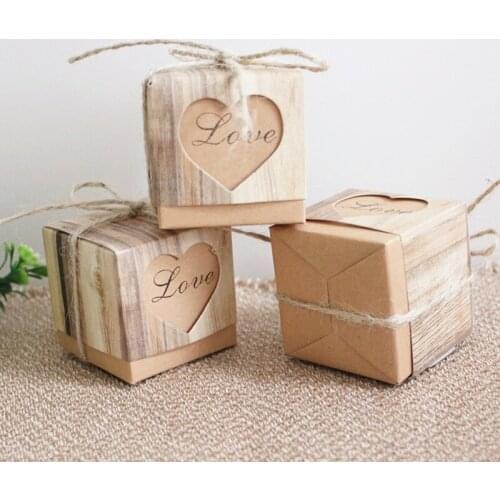 10Pcs Gift Boxes Kraft Paper Candy Box Wedding Favors Baby Shower Decoration Boy Or Girl Gender Reveal Birthday Party Supplies