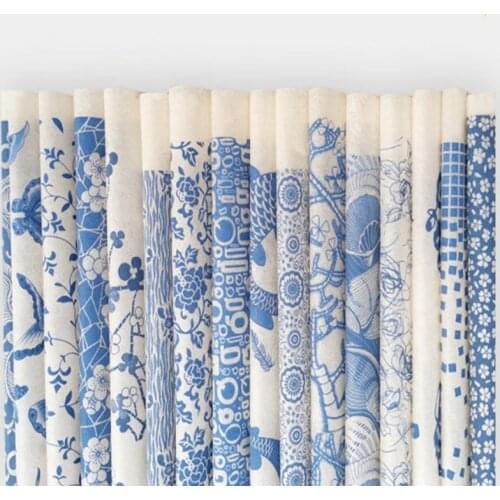 16PCS pottery ceramics clay Transfer paper glaze underglaze flower paper Jingdezhen blue and white porcelain decal paper 54x37cm