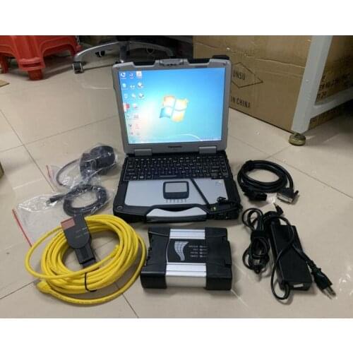 For bmw icom NEXT A B C diagnostic TOOL + laptop toughbook cf30 with 500gb hdd expert mode software ready to use
