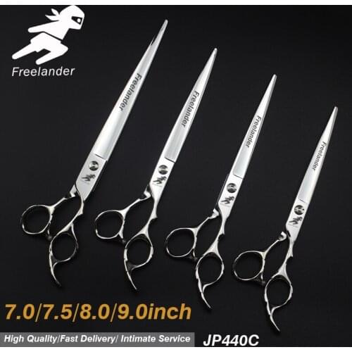 7.0/7.5/8.0/9.0inch Professional Scissors Dog Pet Grooming Polishing Tool Animal Hair Cutting Scissors Stainless Steel Type Size