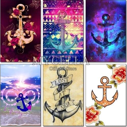 5D DIY Diamond Embroidery Ancho Nautical Art Full Drill Diamond Painting Cross Stitch Rhinestone Wall Mosaic Home Decoration