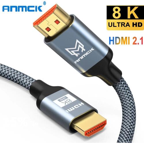 High Speed HDMI-Compatible Cable Video Cables Gold Plated Plug 2.1 8K 60HZ 3D Cable For Monitor TV Box Splitter Switcher 3m 5m