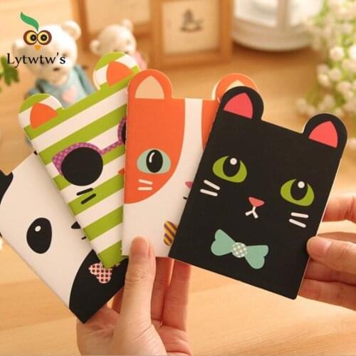 5 Piece Korean Creative Stationery Notepad Office Supplies School Cartoon Animals Style Filofax Notebook Diary Students