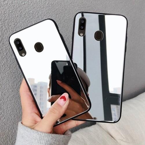 Girl Make Up Mirror Case for Samsung Galaxy A7 A6 A8 J8 J2 J4 J6 Plus 2018 A5 A7 J3 J5 J7 Prime 2 A10 A20 A30 A40 A50 Soft Cover