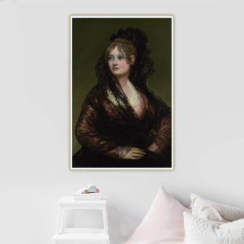 Citon Francisco Goya《Mrs. Isabel De Porcel》Canvas Oil Painting Artwork Poster Picture Wall Background Decor Home Decoration