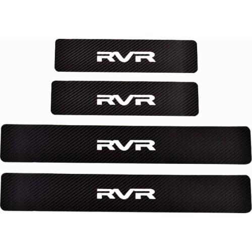 For Mitsubishi Rvr Door Threshold Plate Car Door Sill Step Plate Carbon Fiber Pu leather Car-Styling