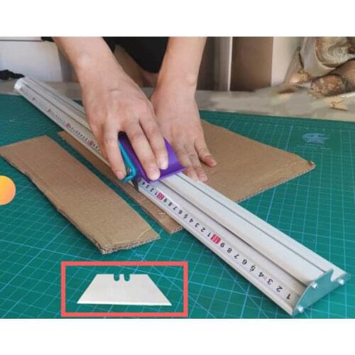 For Kt board Pvc board Manual Cutting ruler aluminum alloy anti-skid Positioning cutting ruler cutting track Woodworking tool