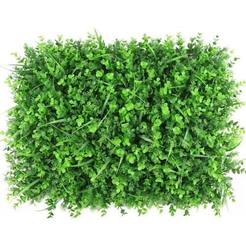 Artificial Plant Wall Background Decoration Fake Eucalyptus Leaves Greenery Plant Plastic Fake Lawn Home Garden Balcony Decor