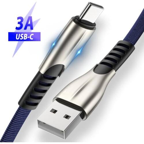 USB Type C Fast Charge Cable For huawei p30 P20 mate 30 Samsung Galaxy S10 A50 A80 Note 10 Plus 3m 2m Usb Cable Typec Cabo Usb-c