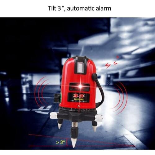5Lines 3D Laser Level Meter 360 Degree Laser Line Level Portable Red Line Precise Adjustment Indoor Outdoor Laser Level Receiver