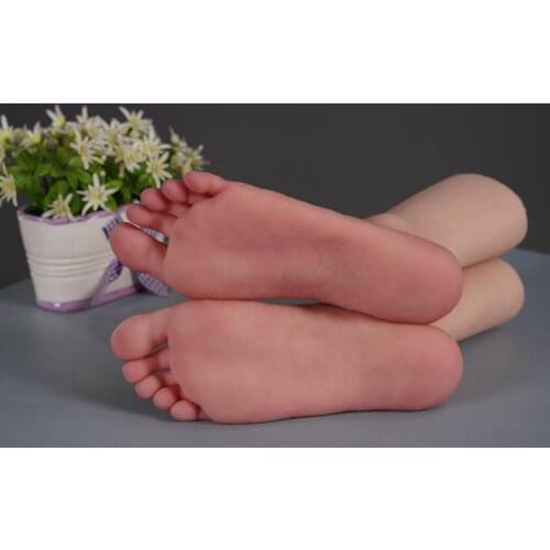 High Simulation Silicone TPE Material Realistic Female Foot Model For Foot Art Finger Bendable Mannequin Display Jewelry Props