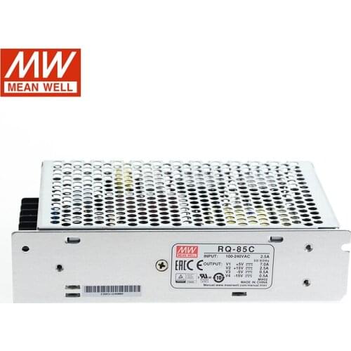 MEAN WELL RQ-85C 82.5W Quad Output Switching Power Supply 110V/220V AC to 5V 15V -5V -15V DC 7A 2.5A 0.5A 0.5A SMPS Transformer