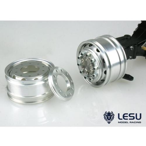Metal Front Wheel Hub for 1/14 LESU Flange Axle Model RC Truck Dumper Tractor Wide Type TH10257