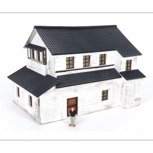 1:87 HO Scale Model Assembly Folk House Model Sand Table Scene Decorations M5