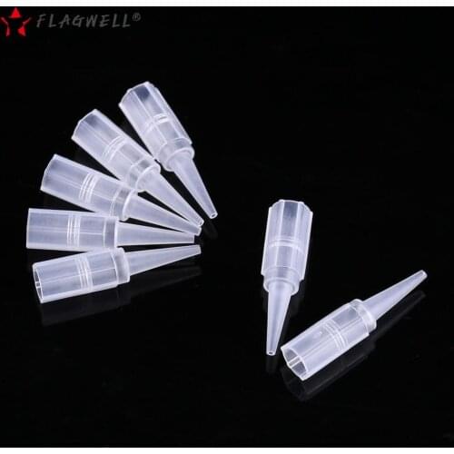 100Pcs/box 1R 3R 5R Disposable Plastic Tattoo Nozzle Tip Caps Microblading Pen Needle Tube Caps Tattoo Cartridge Needles Tips
