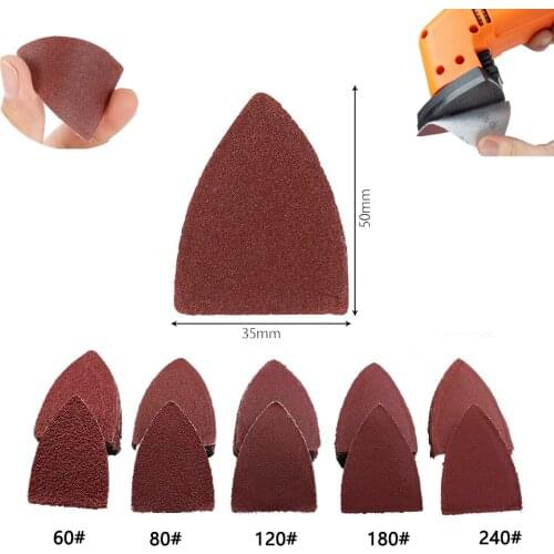 51PCS Finger Sanding Sheets Paper Pads Sand Disc Kit For Oscillating Multitools Saw Blades Parts Triangular Sandpaper Power Tool