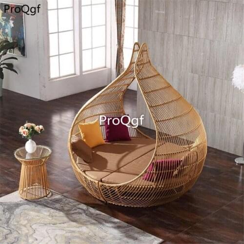 Ngryise 1 set luxurious rattan bed indoor or outdoor