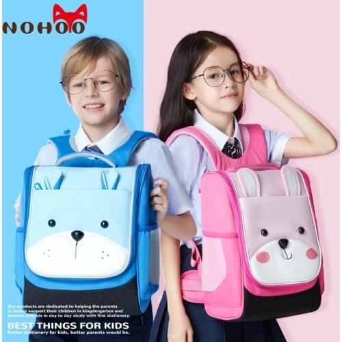 NOHOO Children School Bags for Boys Kids Nylon Teenage Orthopedic School Backpacks Girls Book Bag mochilas escolares infantis