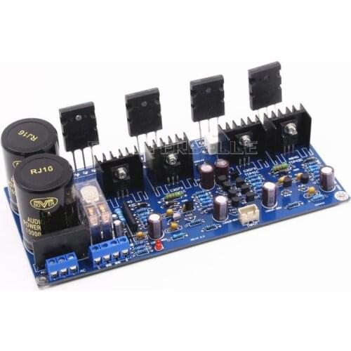 New Assemble V20 Class AB Stereo 125W+125W HiFi Audio Power Amplifier Board A1943+C5200 Amplifier