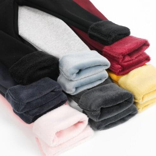 New Winter Baby Girls Leggings Cotton Candy Colors Pants Girl Leggings Thick Trousers Children Clothes Warm Skinny Pencil Pants