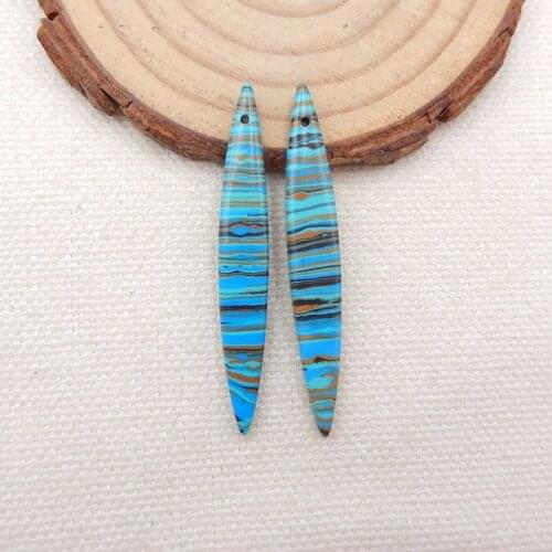 New Rainbow Jasper Earrings Bead, stone for earrings making, 43x6x3mm, 3g