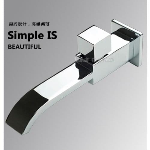 The thick wall type copper single quick mop pool waterfall lengthened tap water faucet mop pool balcony