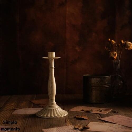 Simple moments Iron Metal Candle Stand Vintage Candle Lantern Home Decoration Candlestick Wedding Centerpieces Candle Holders