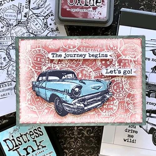 The 1950s Journey Begins Transparent Clear Silicone Stamp Classic Car Photo Album Decorative Clear Stamp