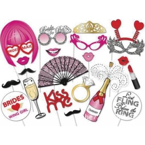 22Pcs Photo props fun birthday party wedding creative photography props DIY Night Out Decorations Bachelorette Party Accessories