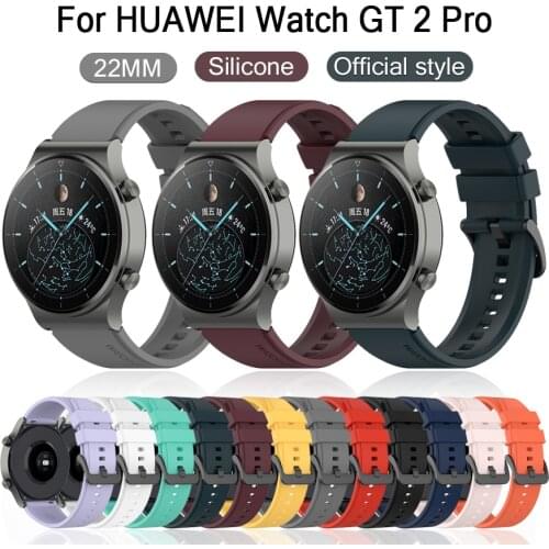 Official Silicone Strap For Huawei Watch Gt 2 Pro Sport Rubber Original Watch band For Huawei Gt2 Pro Wristband Replace Bracelet