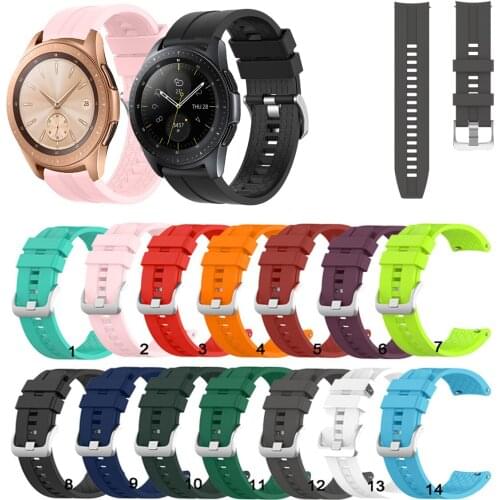 20mm Silicone Watch Band Strap For Samsung Galaxy Watch 42mm for Watch3 41mm Active 2 Gear Sport Replacement band strap
