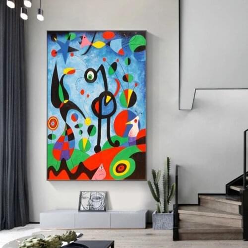 The Garden 1925 Canvas Paintings By Joan Miro Famous Art posters and prints abstract Wall Art Picture for living room home decor
