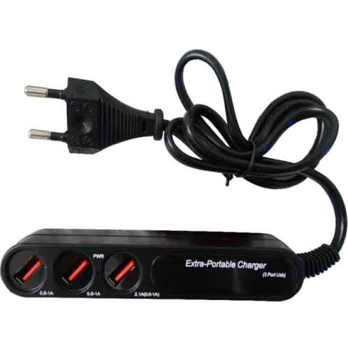 EU/US Power Strip 3 Ports Multifunctional Travel Outlet 2.1A USB Charger 0.8M Extension Cord Socket For Original Xiaomi LG