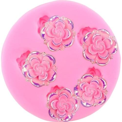 Rose Flower Silicone Mold Polymer Clay Candy Molds ​Wedding Cupcake Topper Chocolate Making Mould Fondant Cake Decorating Tools