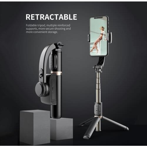 Anti-Shake Smartphone Handheld Gimbal Stabilizers Selfie Stick Tripod Wireless Bluetooth Remote Control Extendable Foldable