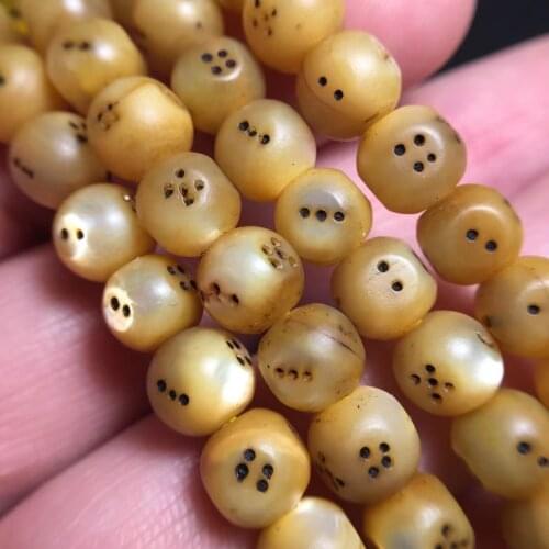 Old antiques inTibet Folklore heritage folk collectibles bone beads mani beads digital dice beads cross-curse point spacer beads