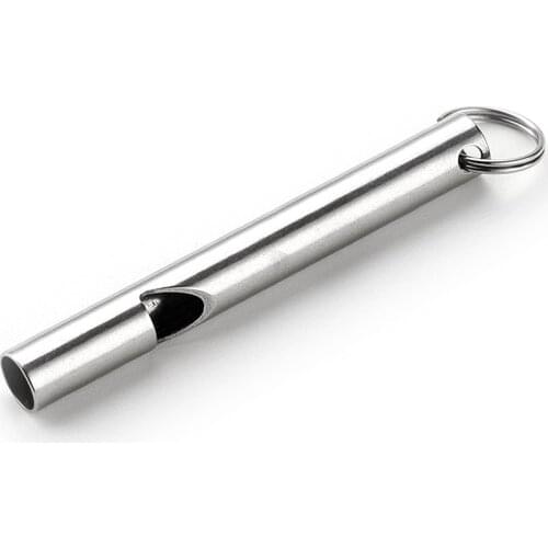 Stainless Steel Whistle Single Tube Blast Survival Treble Training Whistle Camping Rescue Equipment Gadget