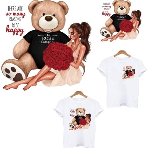 New Happy Girl Heat Transfer Patches For Clothing Girl Tshirt Jacket Washable Thermal Sticker On Clothes Diy Decoration Parch