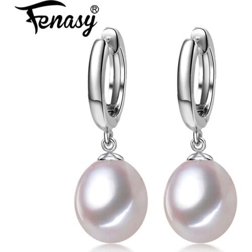 FENASY 925 Sterling Silver Long Earrings for women,vintage wedding engagement Jewelry ethnic earrings 2018 with jewelry box