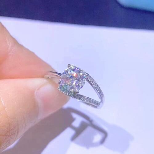 New 925 Sterling Silver Ring Micro-Inlaid Simulation Diamond Princess Ring Female Charm Jewelry Gift
