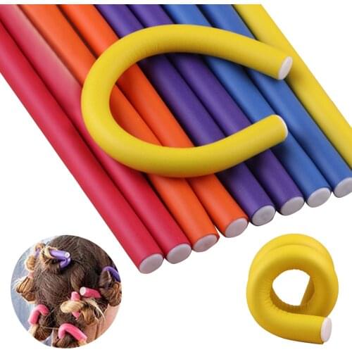 10 pcs/Lot Soft Hair Curler Roller Curl Hair Bendy Rollers DIY Magic Hair Curlers Tool Styling Rollers Sponge Hair Curling