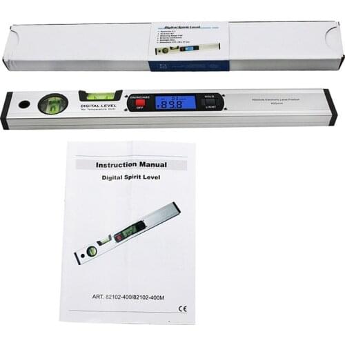 400mm 360 degree Digital Protractor Inclinometer Electronic Level Angle Finder Test Ruler without Magnets