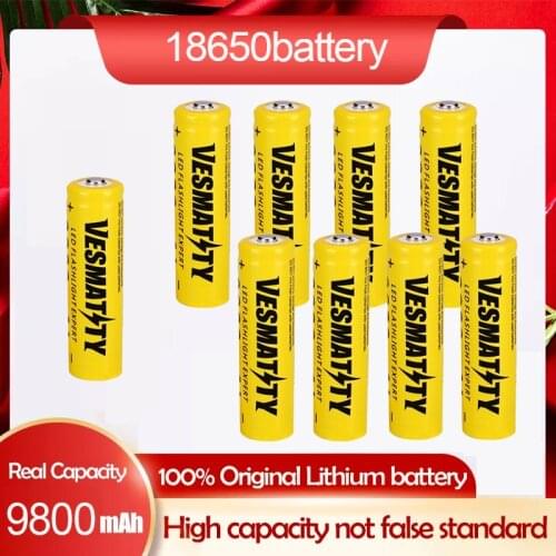 9800mah 18650 Li Ion Battery Fast Charging 18650 Battery High Quality 3.7V Flashlight Charging Battery + Free Delivery