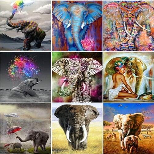 2020 Photo Custom 5d Elephant diamond painting rhinestone homefun Cross Stitch Diamond Mosaic stitch diamond embroidery